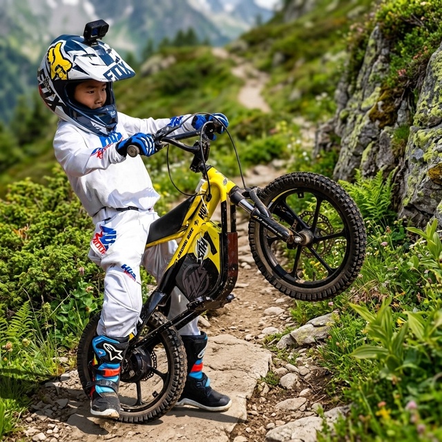 2026 Hus V1 Kids' Electric Mini Dirt Bike, Brushless Motor