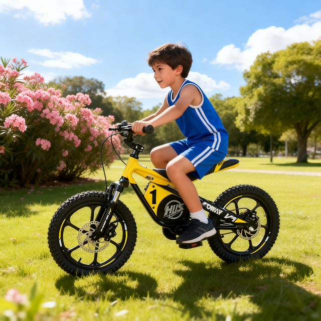 2026 Kids' Racing Electric Dirt Bike, 20 inch, Full Suspension, 13Ah