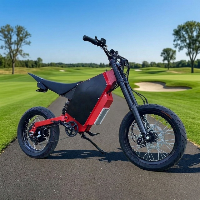 72V 15000W Electric Bike with Integrated Battery, Single Speed